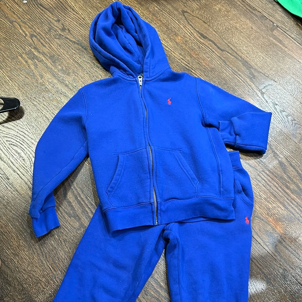 Polo sweat suit size 7